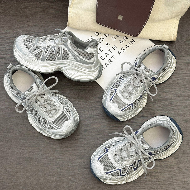 Designer Breathable Mesh Foam Sole Women's Dad Shoes 2025 New Fashionable Multi functional Sports and Leisure Shoes