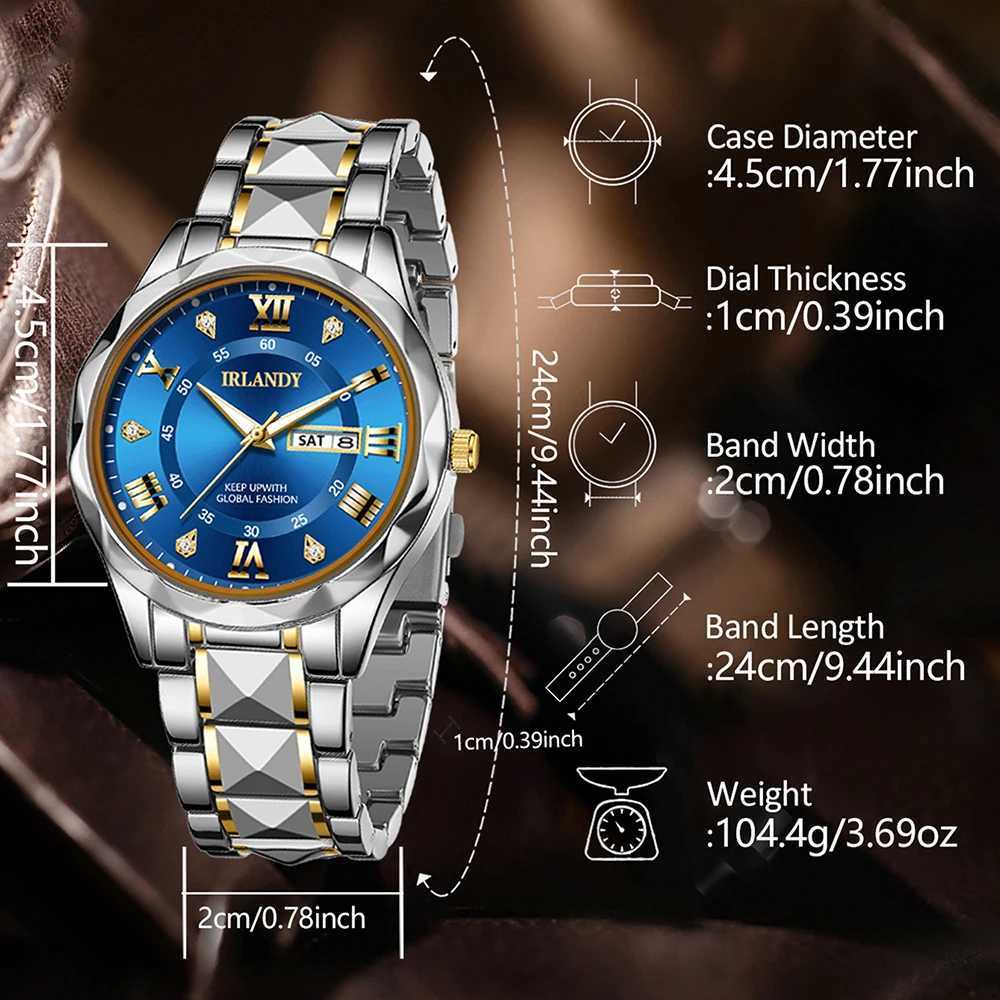 2PCS Silver Mens Watch Set Luxury Business Trend Quartz Watch Bracelet Set Suitable for Daily Clothing Matching X250904