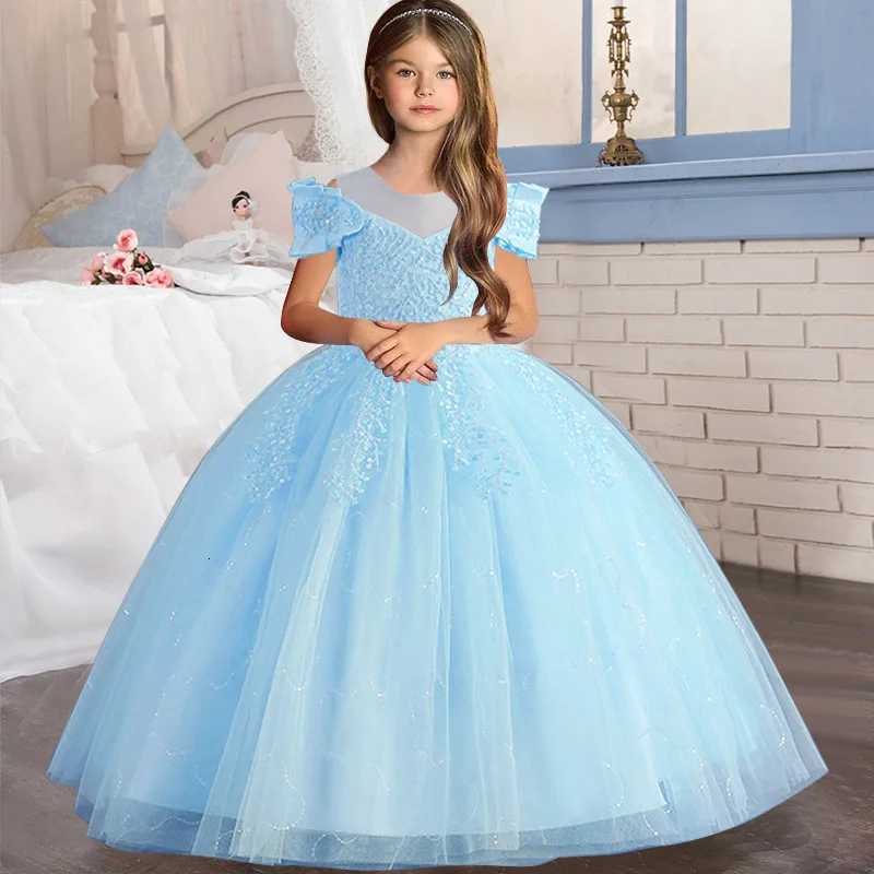 Flower Girl Dress Wedding Kids Tulle Princess Long Dresses Girls Dresses Lace Beaded Embroidery Festival Party Dress Z250904