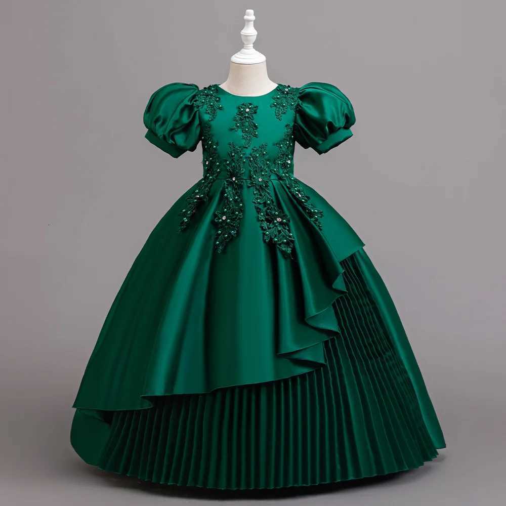 New Children Elegant Dress for Girls Flower Girl Ceremonial Dresses Kid Clothes 4 to 12T Z250904