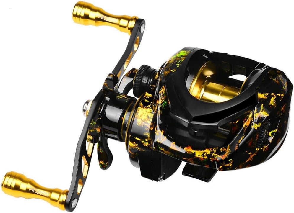 Baitcasting Reels 8KG Max Drag Baitcaster Reels 721 Gear Ratio Fishing Baitcasting Reel 31BB Shielded Ball Bearings Bait Caster Reel Adjustable Magnet