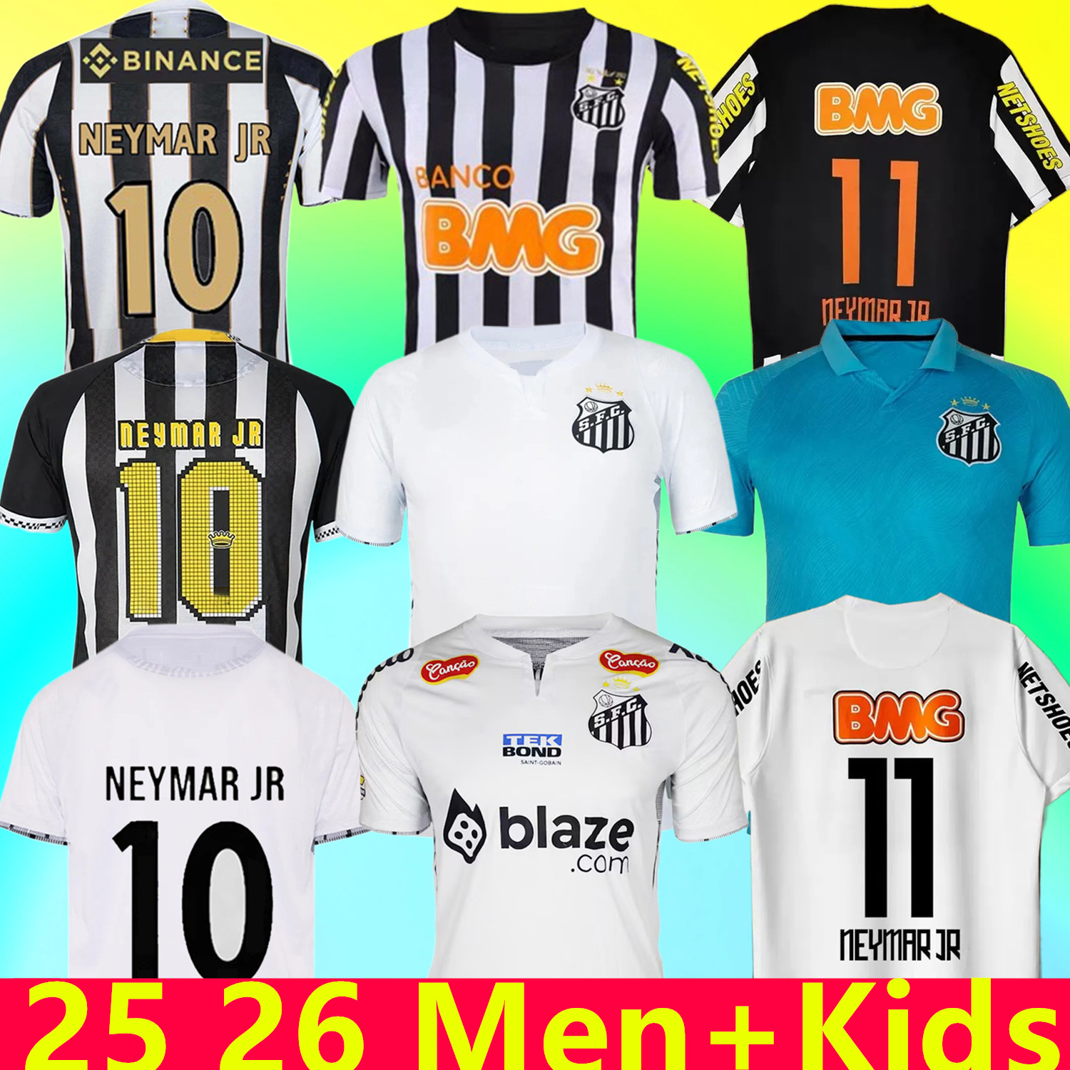 2011 2012 2013 2024 2025 2026 retro soccer jersey 12 13 25 26 NEYMAR JR Ganso Elano Borges Felipe Anderson vintage classic football Men kids shirts jersey