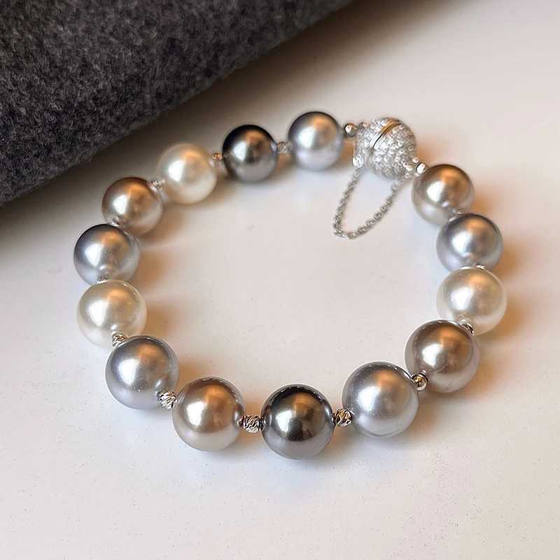 High End Color Bead Pearl Magnetic Buckle Bracelet 2024 New Jewelry For Women Luxury Accessories Wedding Party Unusual Bracelets Y250904