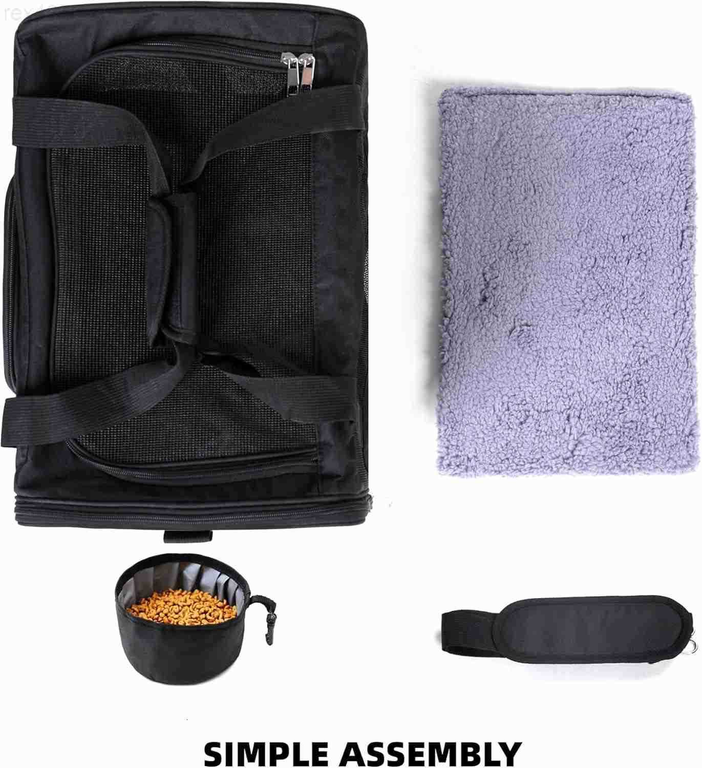 Cat CarrierPortable Pet Carrier Bag for Cats and Small DogsFoldable SoftSided and ScratchProof mesh Cat Bag Pet CarriersAirline Approved Pet CarrierPe