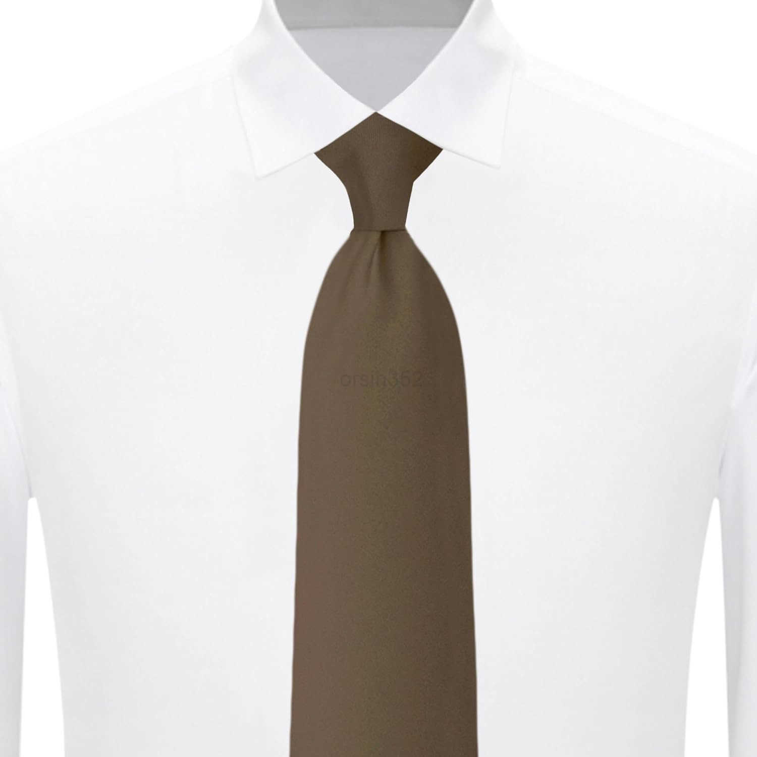 Uniform Solid ClipOn Tie with ButtonholesW250904