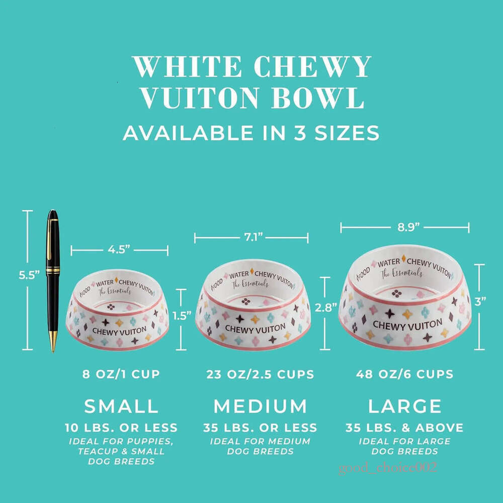 Lanjia- Designer Bowl, & Water Bowls For Small, Medium Dog Breeds, Food Grade BPA Free, Non-Skid Bottom Dishwasher Safe, Size Large J01 56F22 B8