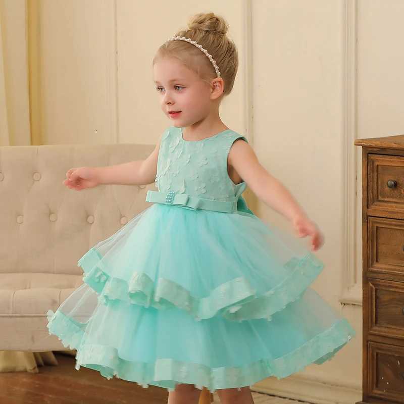 Girls Princess Party Dresses For 3-9 Years Kids Birthday Wedding Evening Prom Gown Summer Childrens Dress Z250904