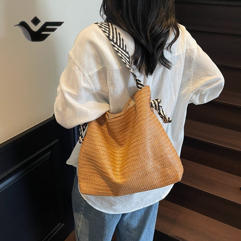 Feiyan Free Shipping New Designer Bag Luxury Shopping Bag Large Capacity Woven Bag Straw Shoulder Bag Beach Vacation Stylish Underarm Bag Large Capaci