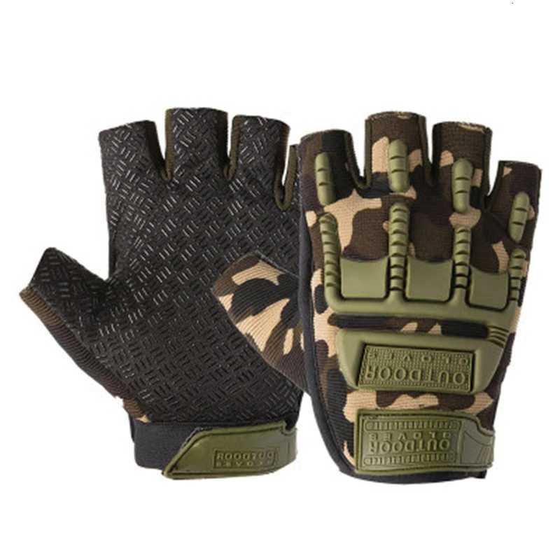 Fingerss Tactical Gloves Camouflage Mittens For Fitn Ma Antiskid Motorcyc Men Women Moto Half Finger Tactical GlovesXJ250904