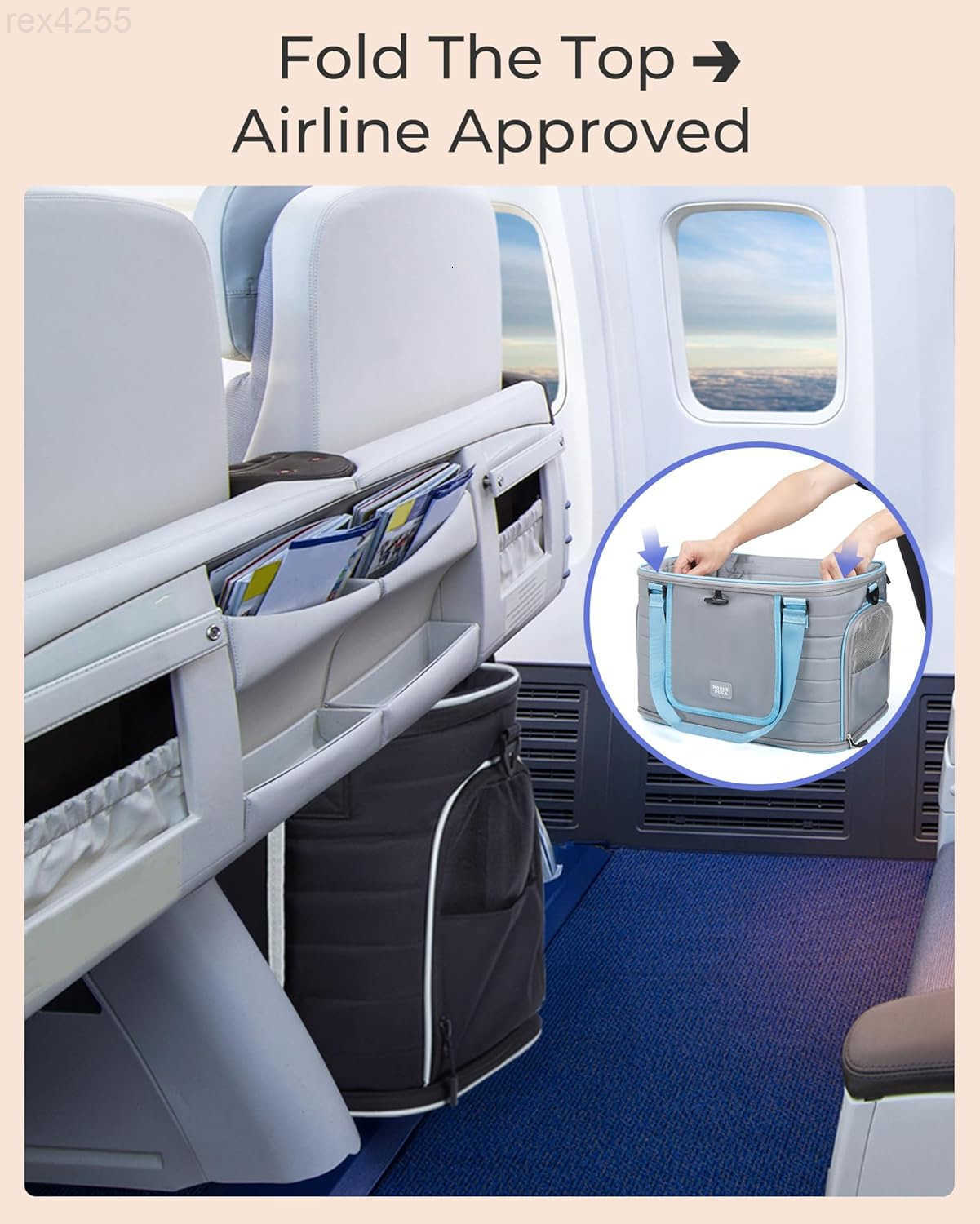 Pet Carrier NOBLE DUCK Airline Approved Pet Travel Bag for CatsDogs Up to 20 Lbs SoftSided MultiSided Breathable with AntiEscape Zipper Privacy CurtaW