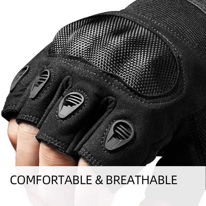 Tactical Hard Knuck Half finger Gloves Mens Army Military Combat Hunting Shooting Airsoft Paintball Police Duty FingerssXJ250904