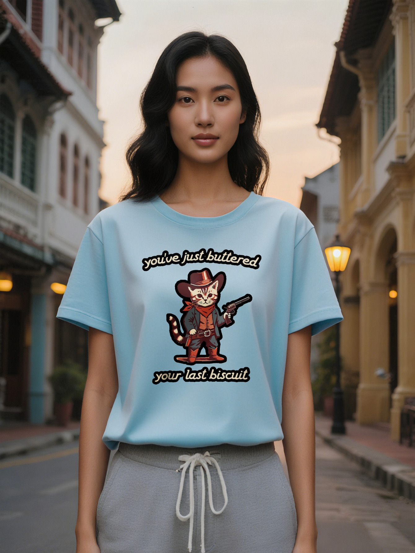 Large XL Funny Fashion Summer Short Sleeve T-Shirt with Retro Black Humor A Great Gift for Lady Plus Size 36dae