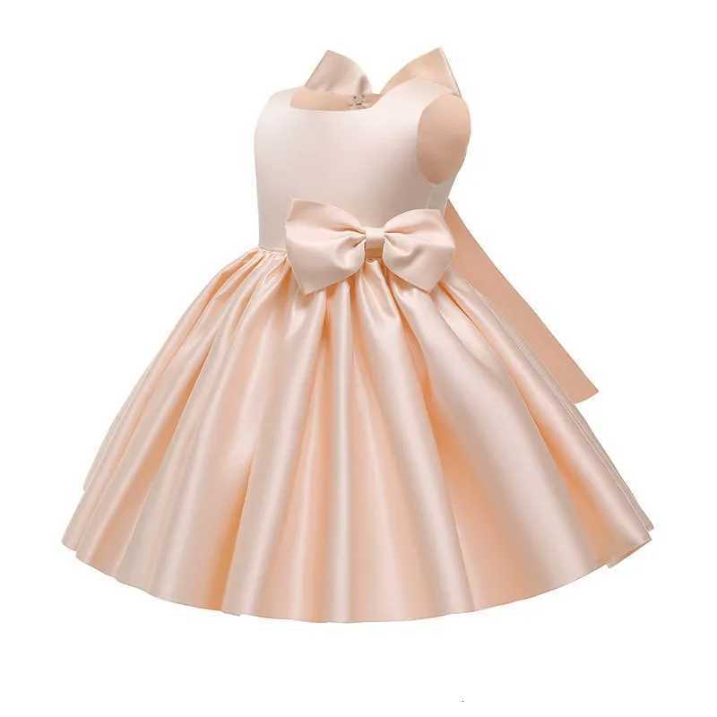 Girls Big Bow Dress Elegant Princess Wedding Gown Children Fashion Bowknot Dresses Kids Toddler Birthday Party Clothing 1-8Y Z250904