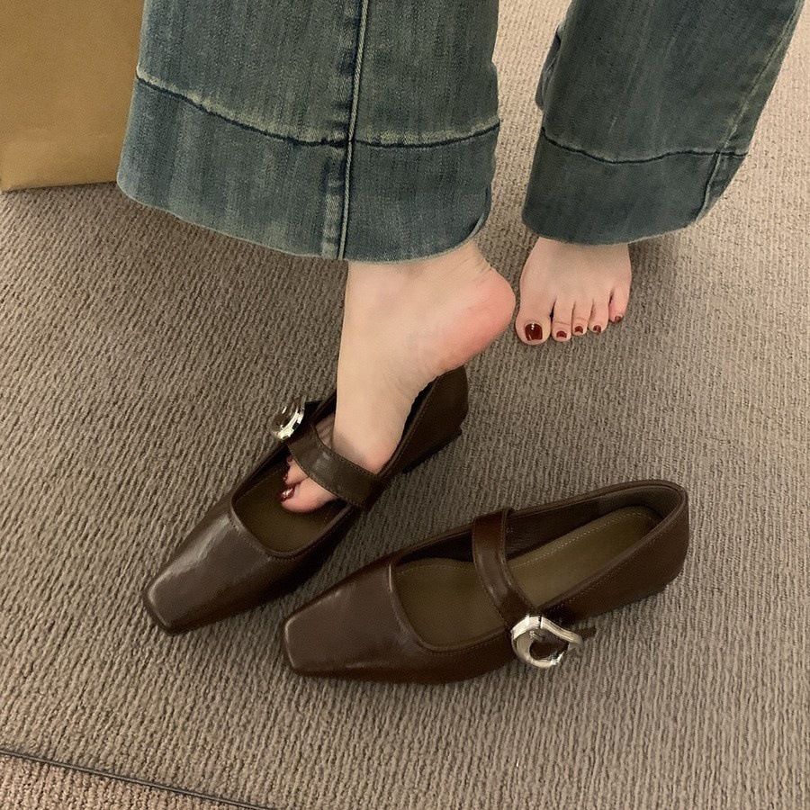 Designer Mary Jane Women's Shoes 2025 New Single Shoes Retro Fashion Small Leather Shoes