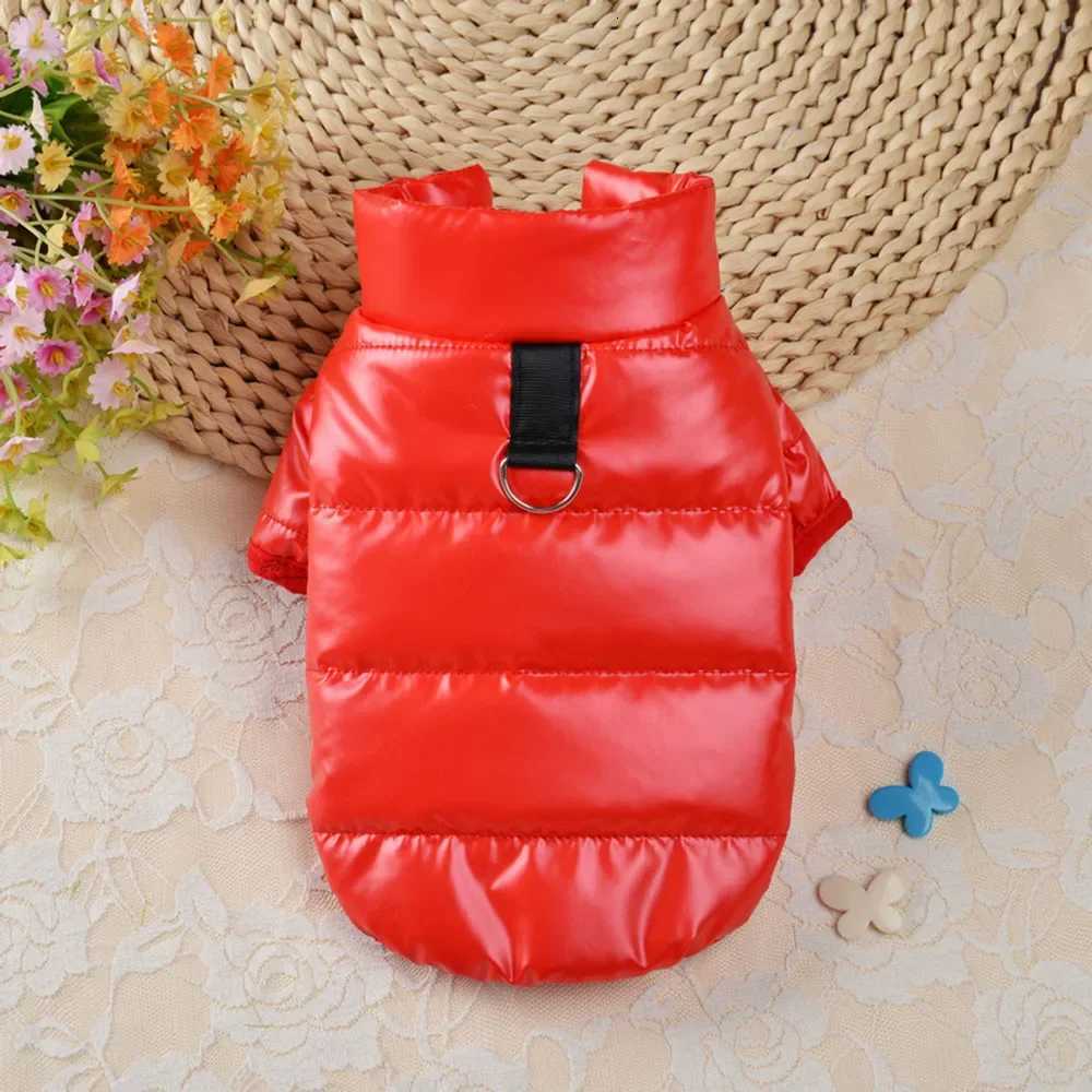 Puppy Pet Dog Clothes Outdoor Windproof Waterproof Leather Dog Coat Winter Warm Padded et for Dogs and Cats in Cold Weather W250904