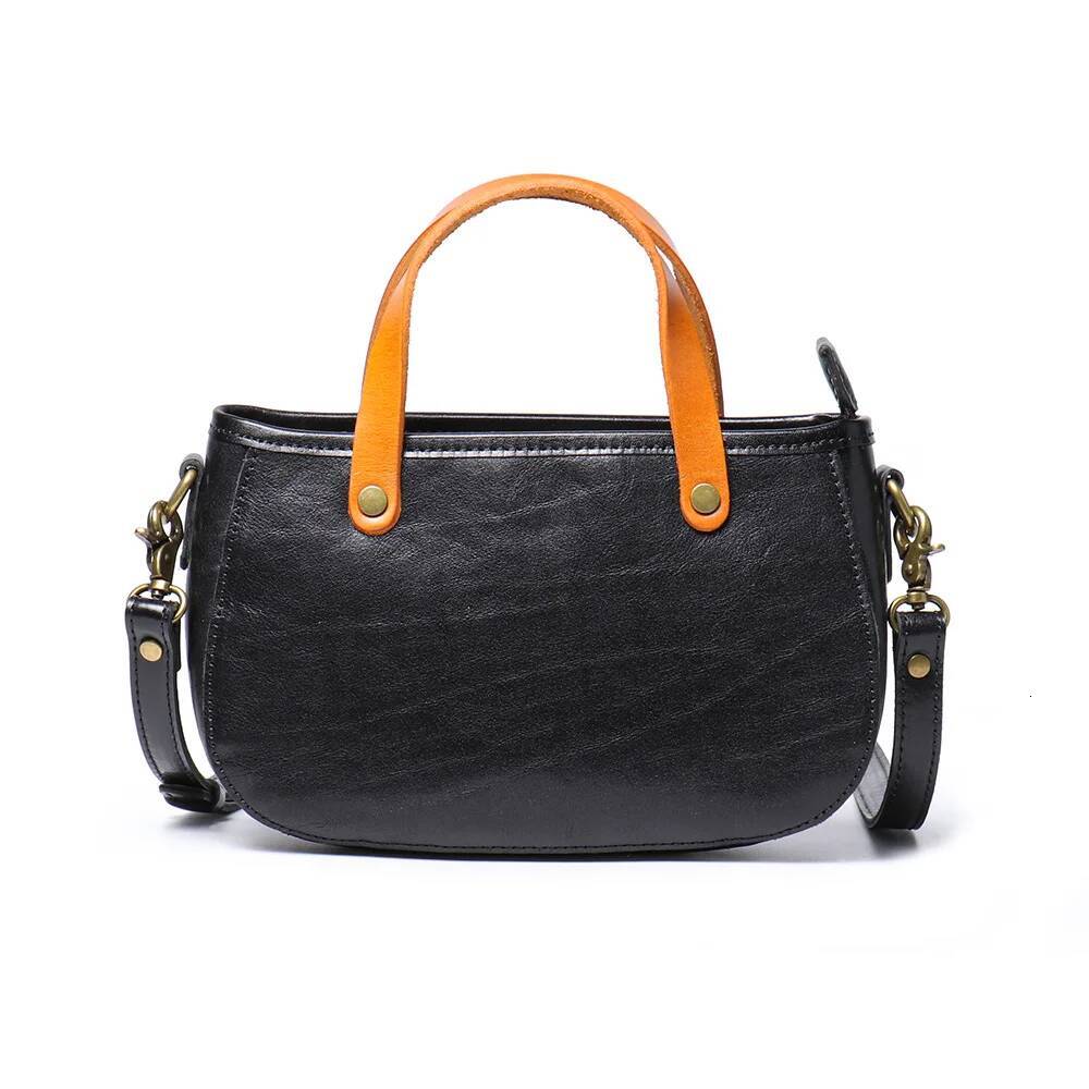 LUOKIR Vintage Women's Genuine Leather Handbag Fashionable Versatile Shoulder bag Multicolor Cowhide Crossbody Bag