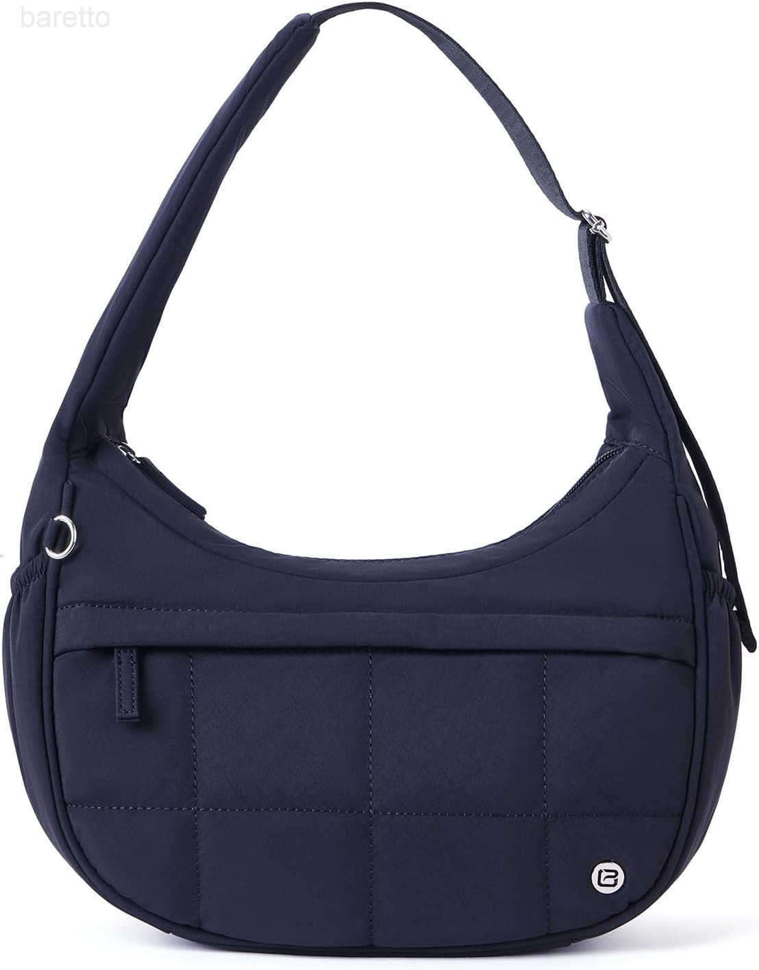 Nylon Shoulder Bag For WomenSmall Quilted Crescent BagTriple Zip Pocket Small Puffer Bag For TravelFitness M250903