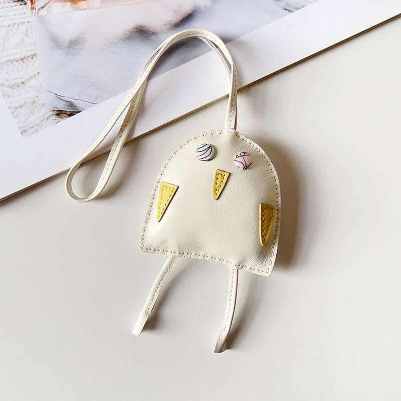 DHEssentials 2025 Owl Keychain, Hand - Stitched Leather Car Mirror Hanging Ornament