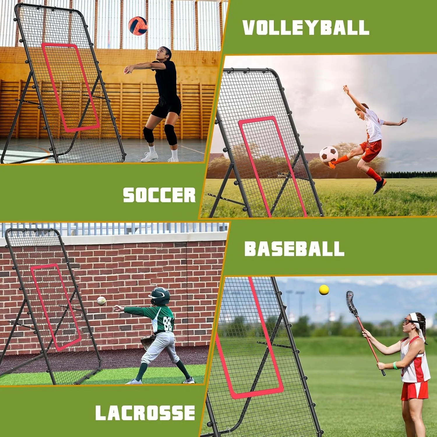 Adjustable 7x4ft Volleyball Net MultiSport Rebounder for LacrosseBaseballSoccerTennis Backyard Hitting Serving Practice 250903