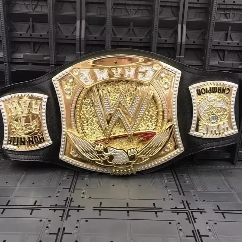 World Heavyweight Champion Belt Mask Cosplay Prop Gold Wrestling Waist Title Gladiator Waistband Mascaras Halloween Party Custom 250904