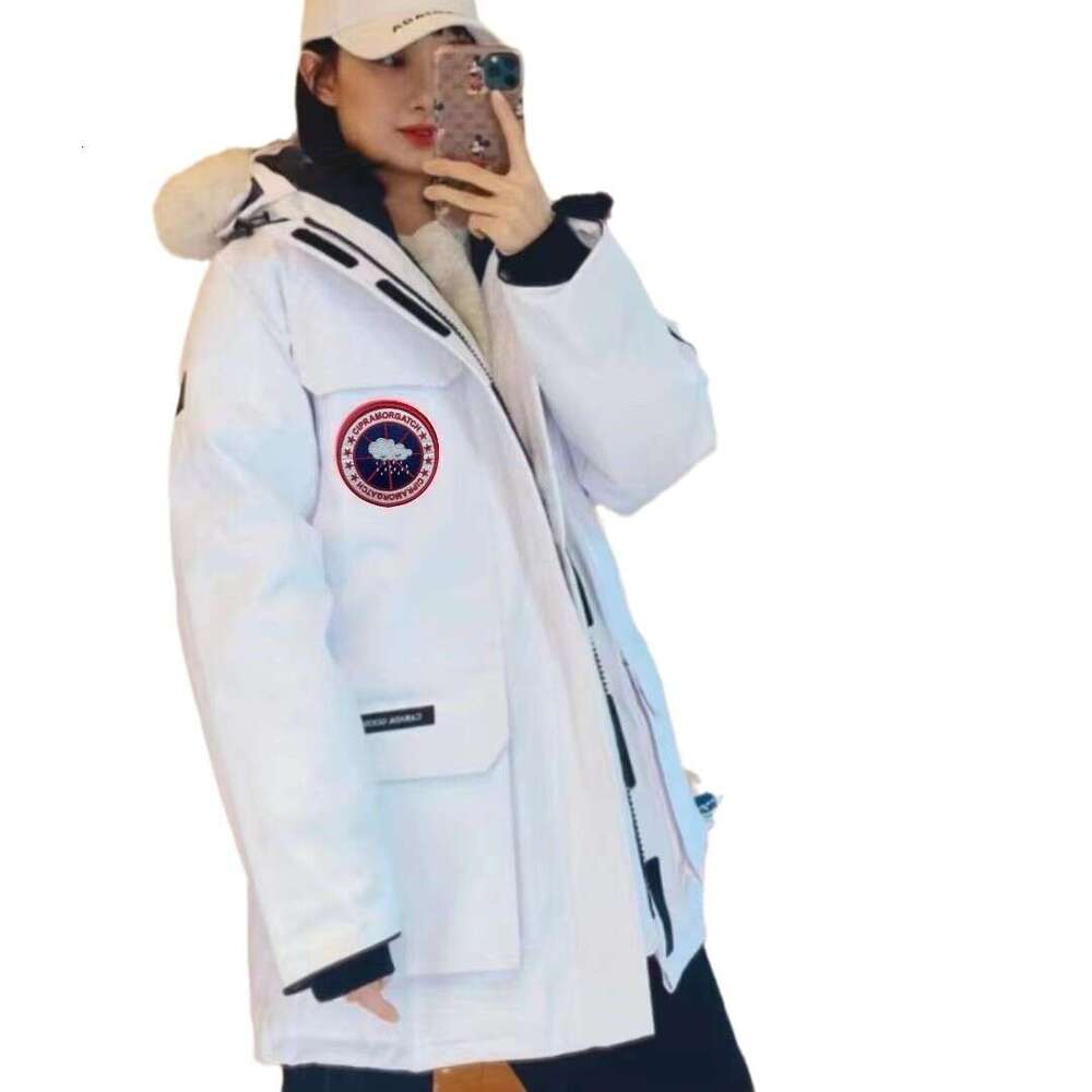 Winter New Fashion Hooded Down Padded Jacket Women's Thickening Winter Outdoor Snow Jacket Couple Tooling Jacket Coat