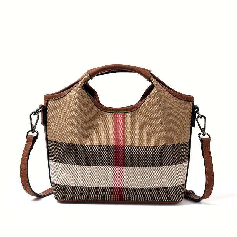 Plaid Canvas Handbag, Chic Small Tote for Dailyluxury bag tote bag