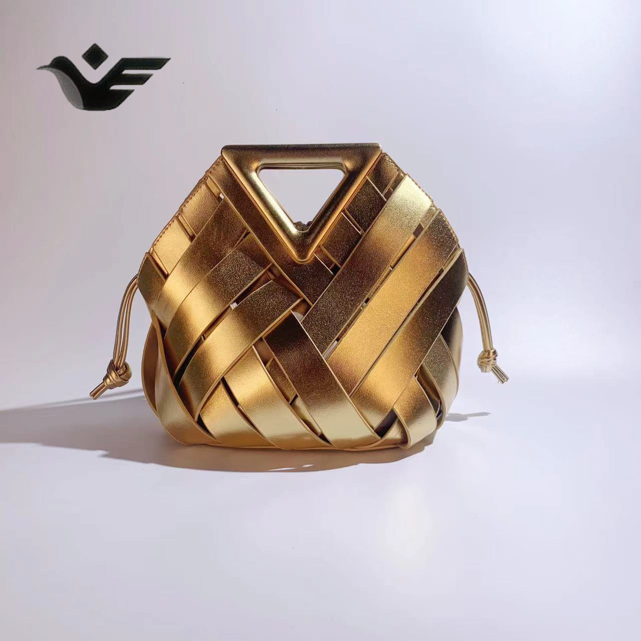 Feiyan Free Shipping New Designer Bag Luxury Shopping Bag Basket Triangle Magnetic Buckle Woven Hollow Women's Handbag Tote Shoulder Crossbody Ba