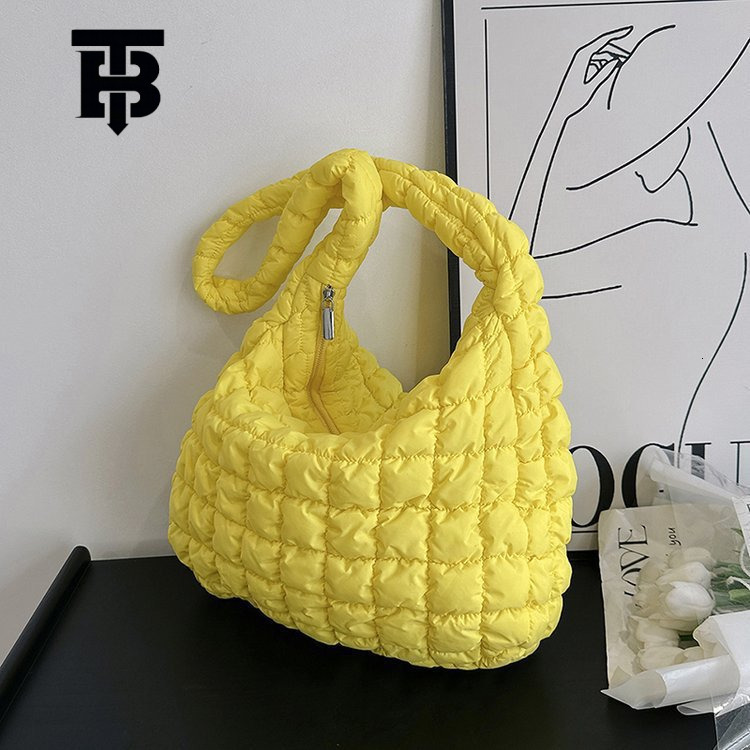 Designer s bag TB BHULAMTE Korean New Style Pleated Cloud Bag Versatile Fashion Single Shoulder Handbag Dumpling Bag Large Capacity Down Cotton Undera
