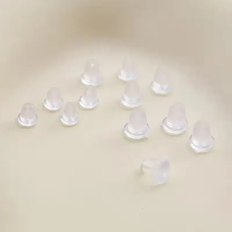 100pcslot Plastic ear plugs Earring Back Diy Jewelry Accessories Ear PluggingBlocked Stud Stopper Findings 250828