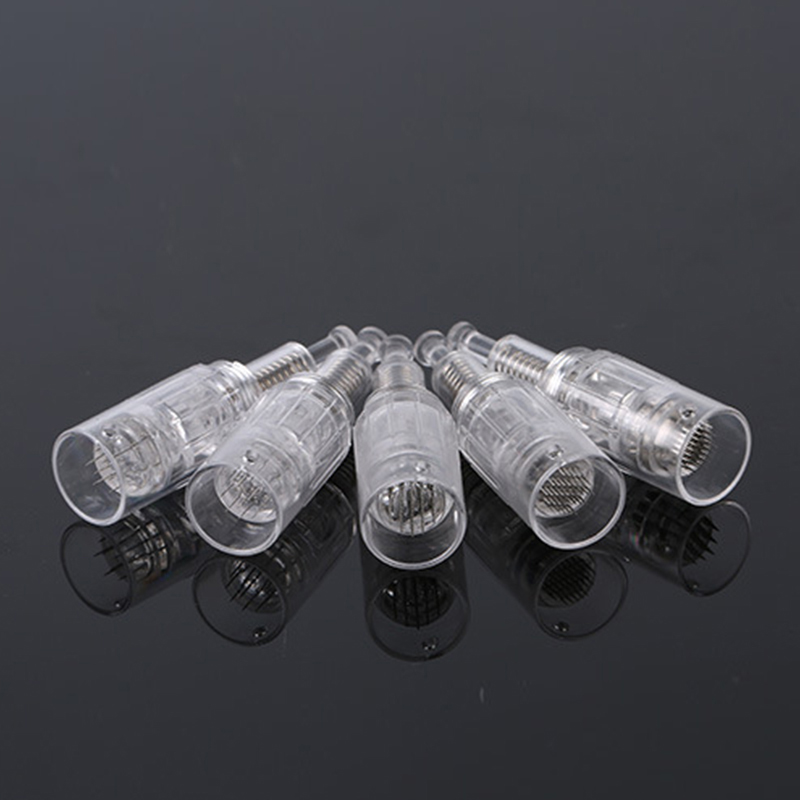 Screw Microneedling Derma MTS Tip Kits - 100 Pieces 9/12/24/36/42 Pins Nano Round 5D Silicone 3D Dermapen Needle Cartridges