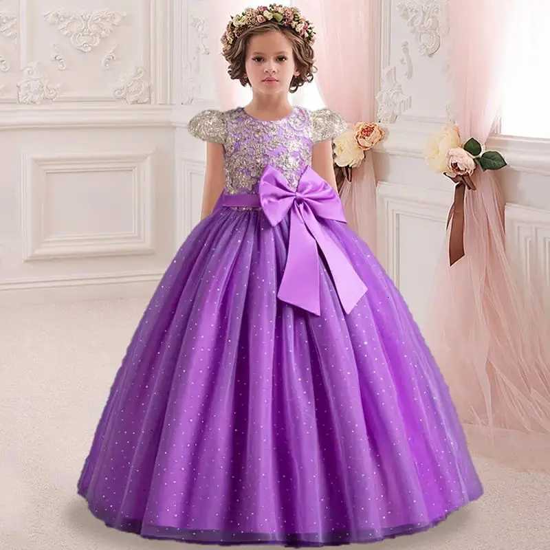 4-12-year-old Girl Dress Birthday ParTY Performance Clothing Sequins Dress Girl Wedding Bridesmaid ParTY Evening Dress Z250904