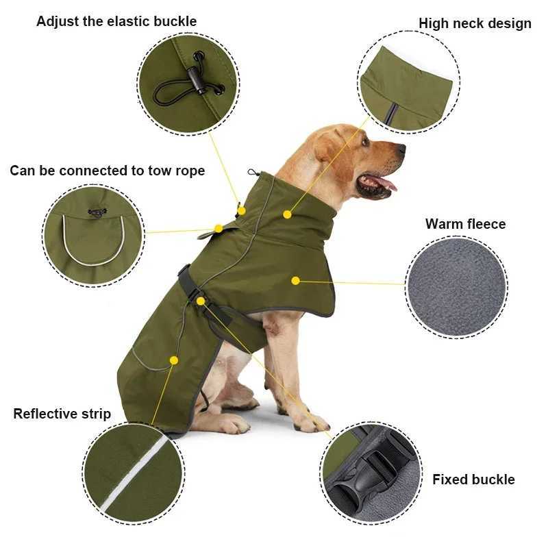 Clothes For Large Dogs Winter Warm Big Dog Vest et Waterproof Pet Dogs Coat Greyhound Doberman Clothes For Medium Large Dogs W250904
