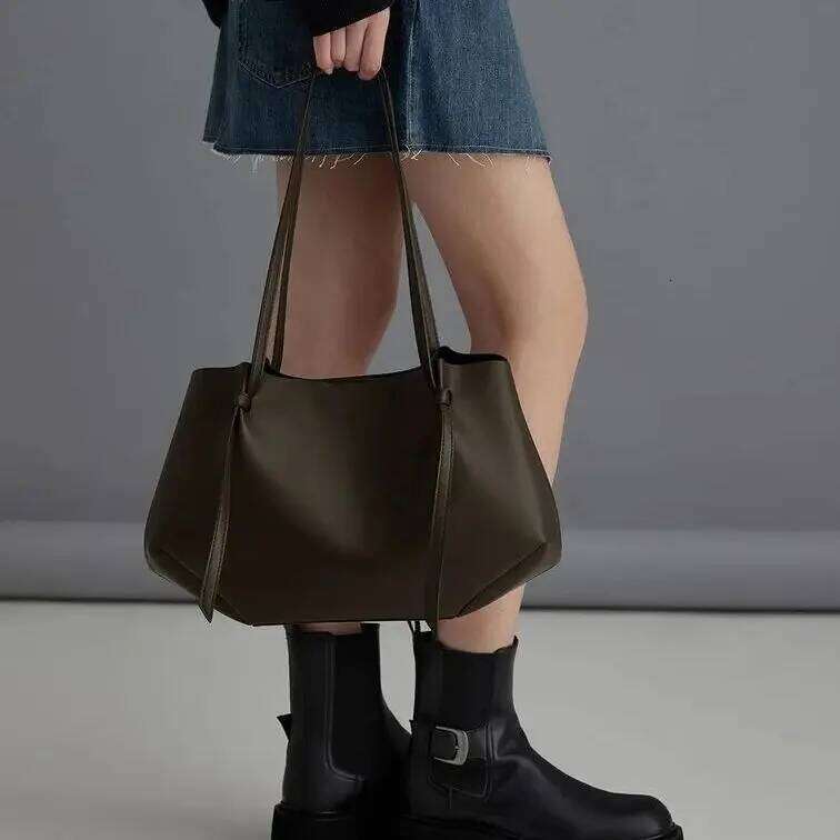 Fashionable Top Handle Tote Bag, Solid Color Shoulder Bag with Small Wallet , Women's Design Handbags