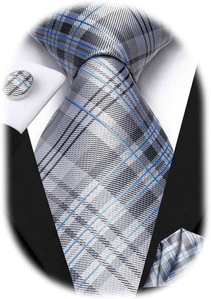 Mens Tie Sets Silk Paisley Striped Necktie Pocket Square Cufflinks Sets Wedding Business HolidayW250904