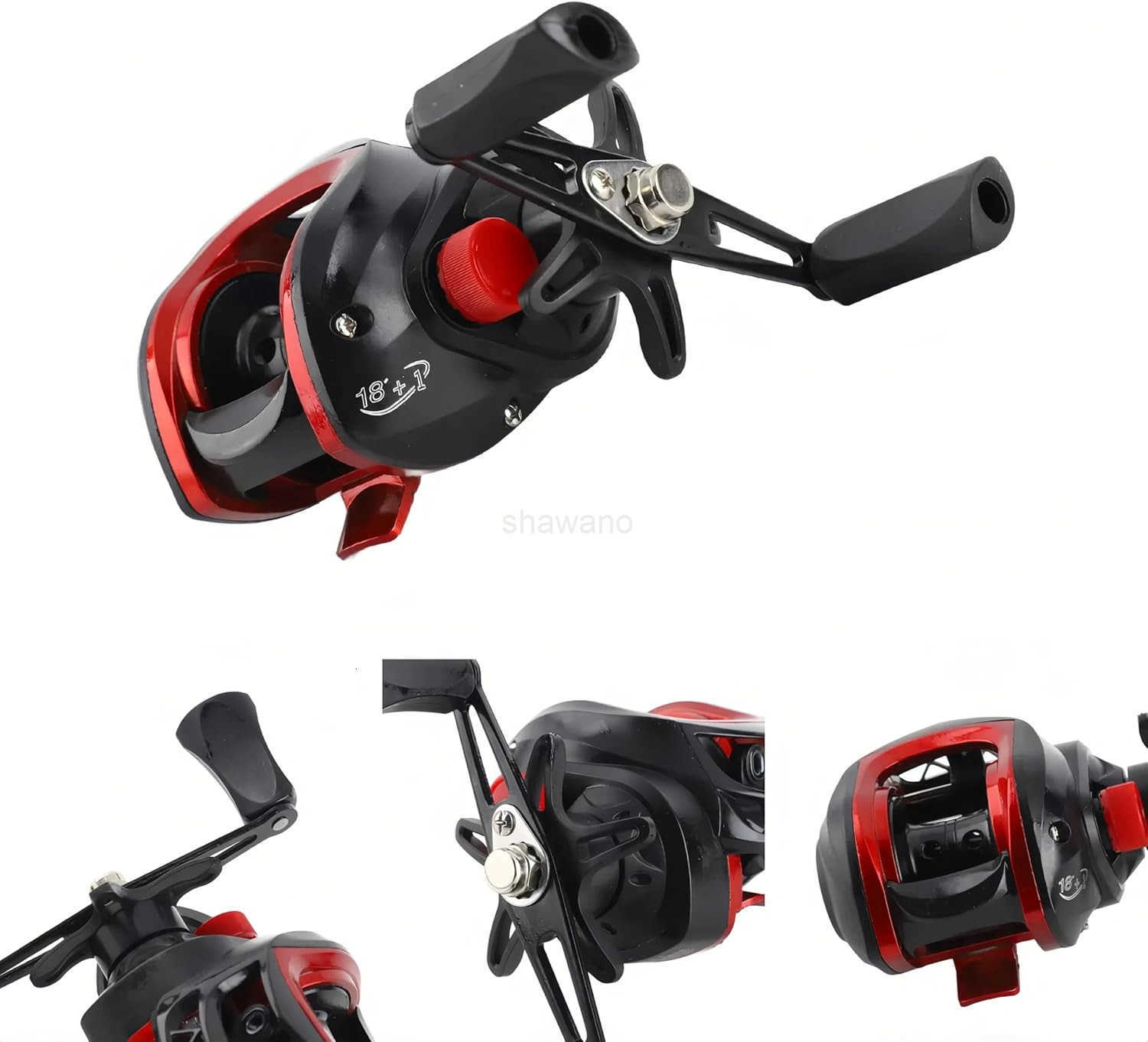 Baitcasting Reel Metal Powerful Lightweight Smooth Baitcaster Fishing Reel for Saltwater Freshwater W250904