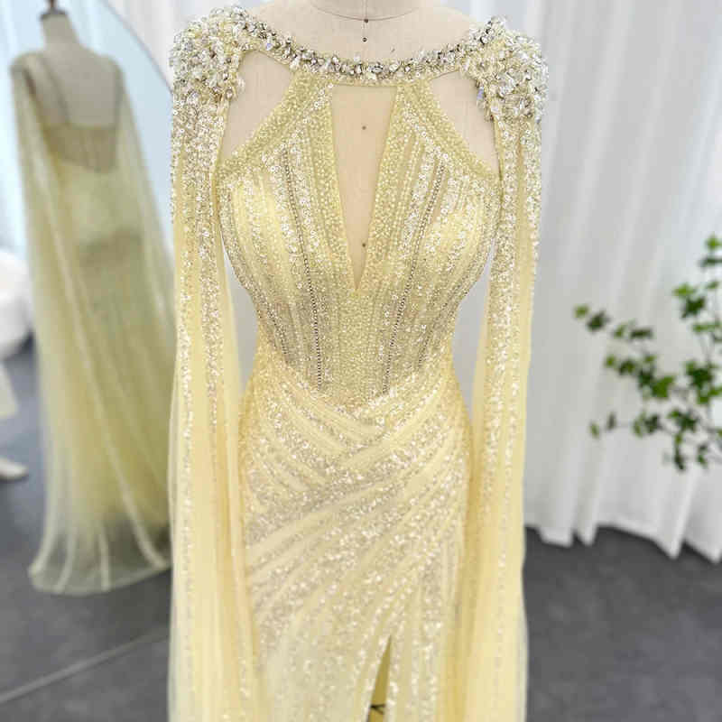 Luxurious Sequins Evening Dress O Neck Floor Length Mermaid Prom Gowns Beadeds Crystal Birthday Party Dresses Customized