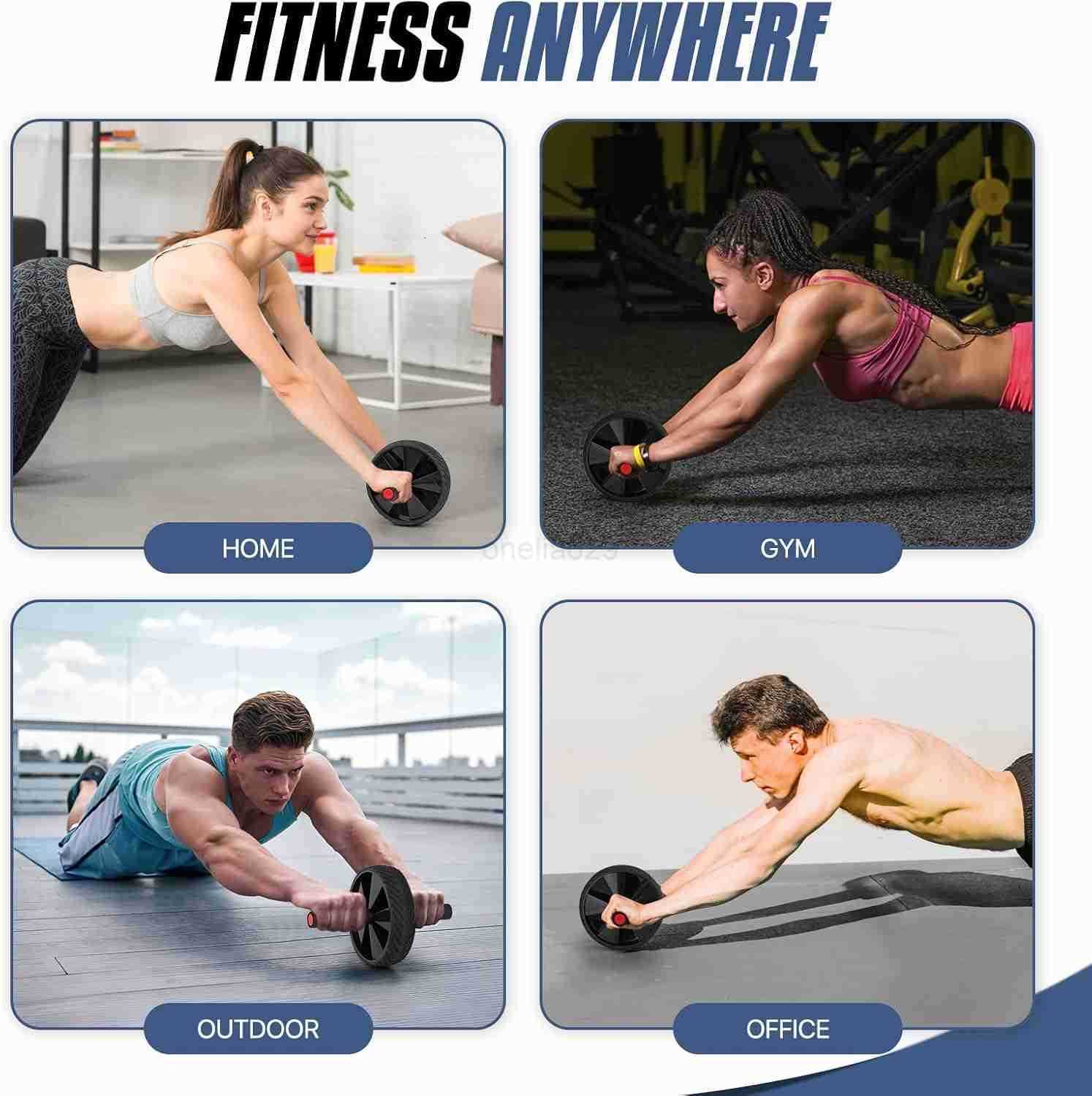 Ab Roller Wheel for Abdominal and Core Strength Training Home Gym Abs Roller for Men Women W250904