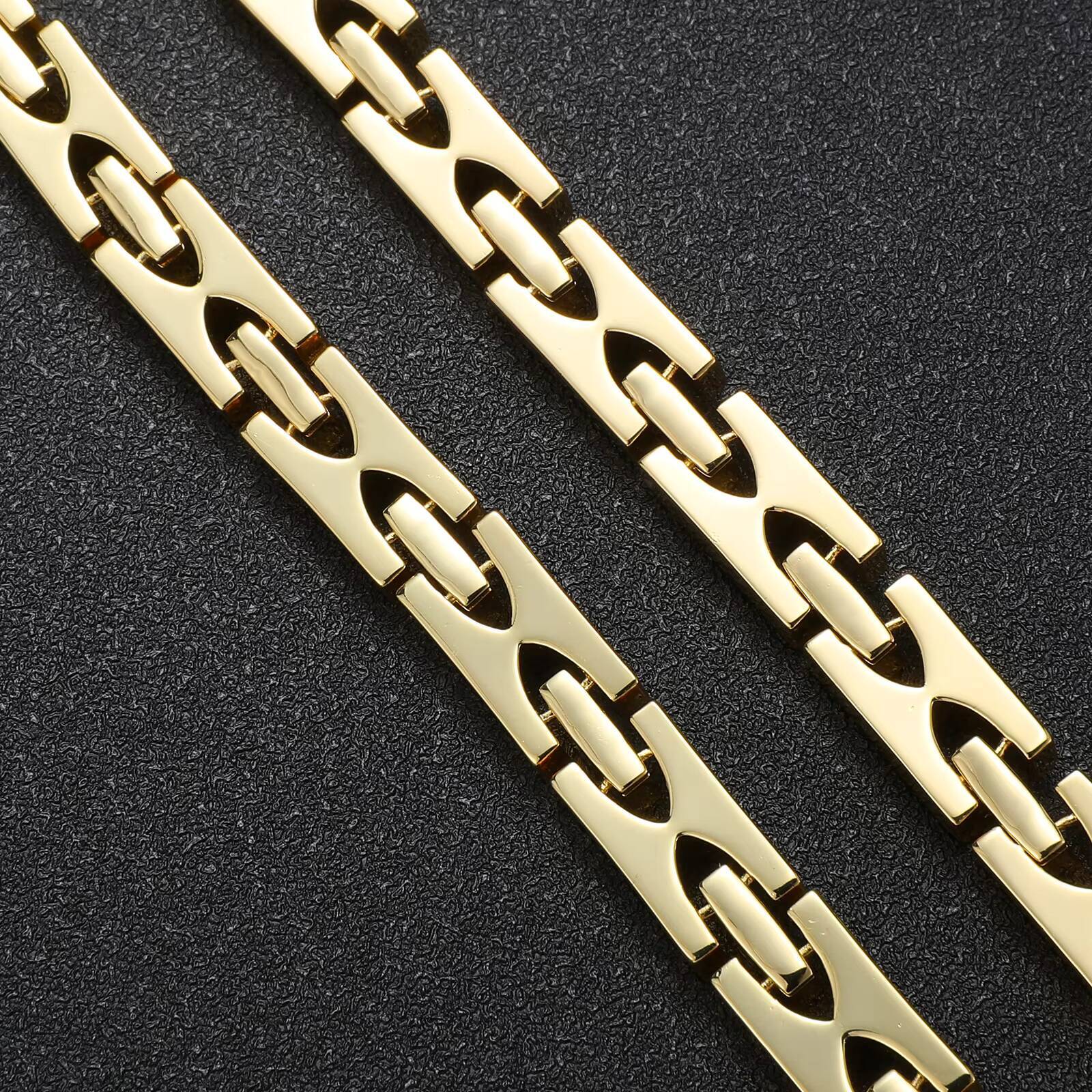 DE 10mm Iced Gold Plated Square Bracelet for Men Women HipHop Punk Diamond Cuban Chain Link Rapper Jewelry Zircon Stones Gift