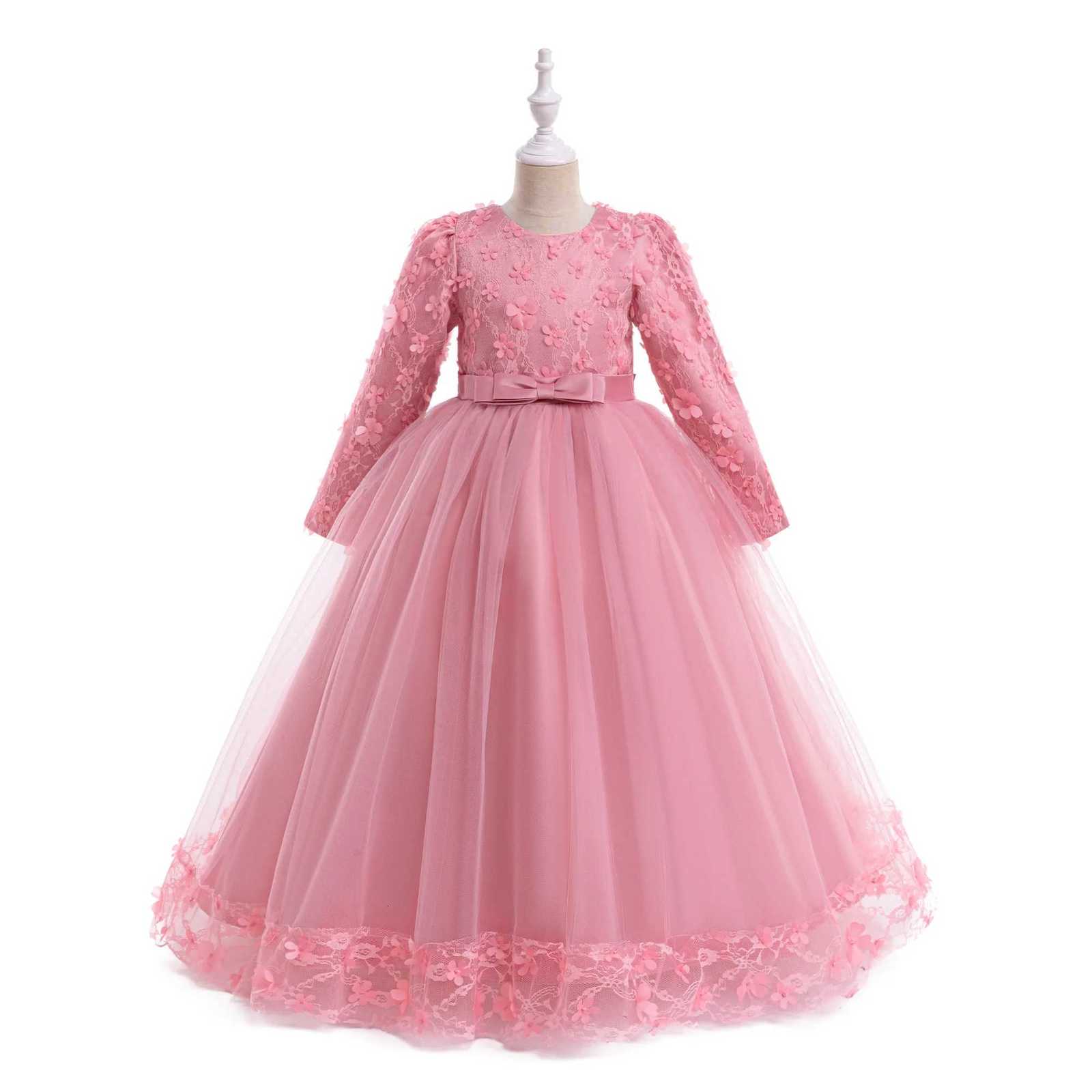 Girls Flower Embroidery Party Dresses Girl Summer Casual Holiday Dress Kids Variety Fashion Evening Clothes Birthday Princess Wear Z250904