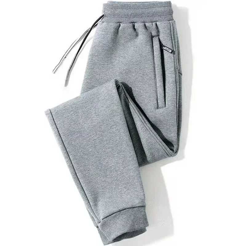 2025 New Men Loose Sweatpants Casual Elastic Drawstring Pants Male Elastic Waist Soft Casual Ankle Band Zipper Pockets TrousersXJ250904