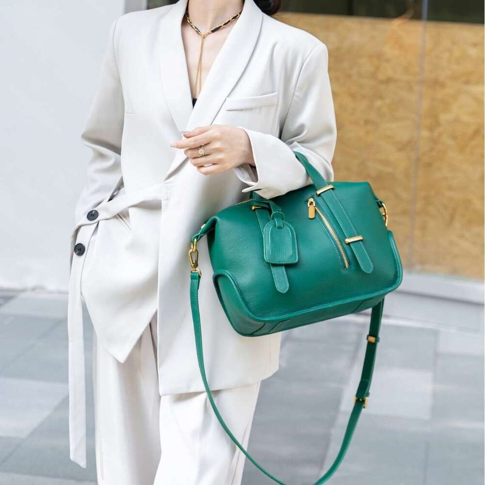 DHEssentials 2024 Pillow Bag, Genuine Leather Tote, Zippered Crossbody Shoulder Purse