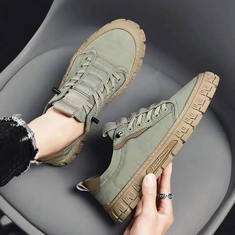Men Casual Breathable Ice Silk Canvas Loafers Sneakers Outdoor Comfort Slip on Flat Vulacnized Shoes ddmysaturn