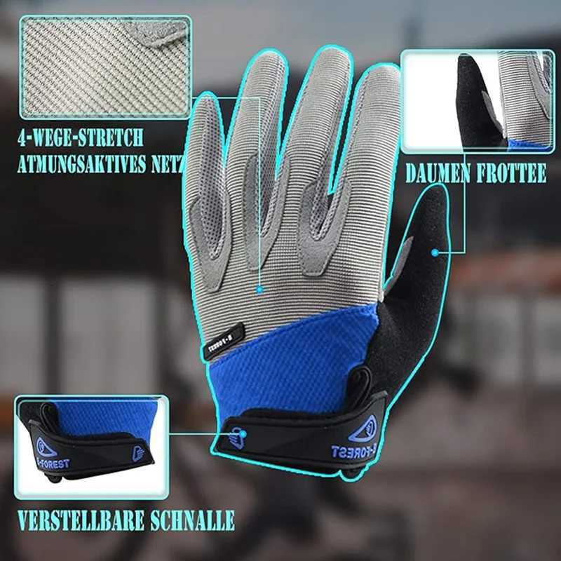 One Pair GlovesBike Gloves Full Finger Road Bicyc Gloves for Men and Women AntiSlip Shock GlovesXJ250904