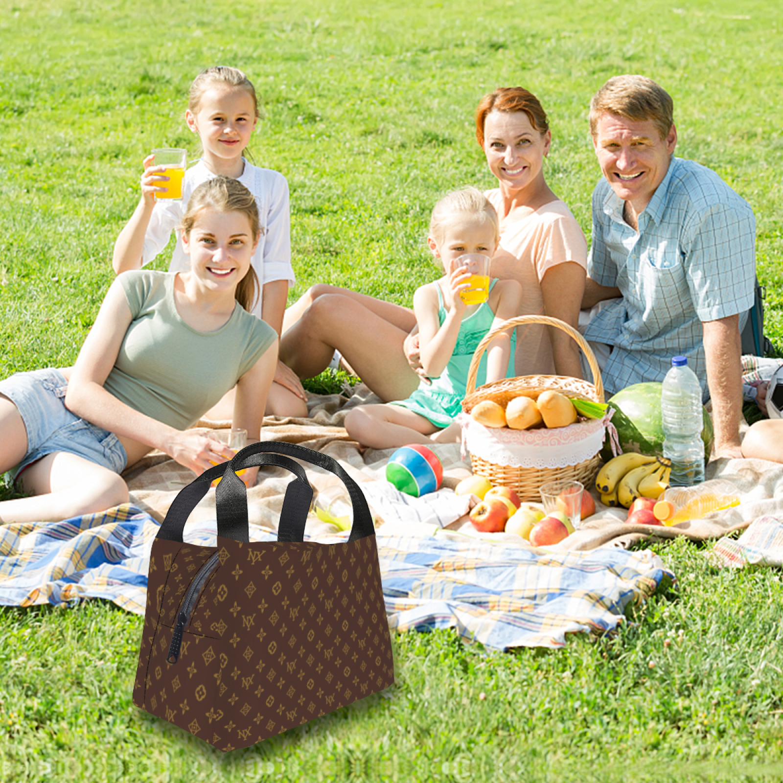 NXY Portable Heat Preservation Food Bag Lunch Bag Blank Student Insulation Handbags Lunch Box With Zipper For Adults Kids 6NXR6I 26403956