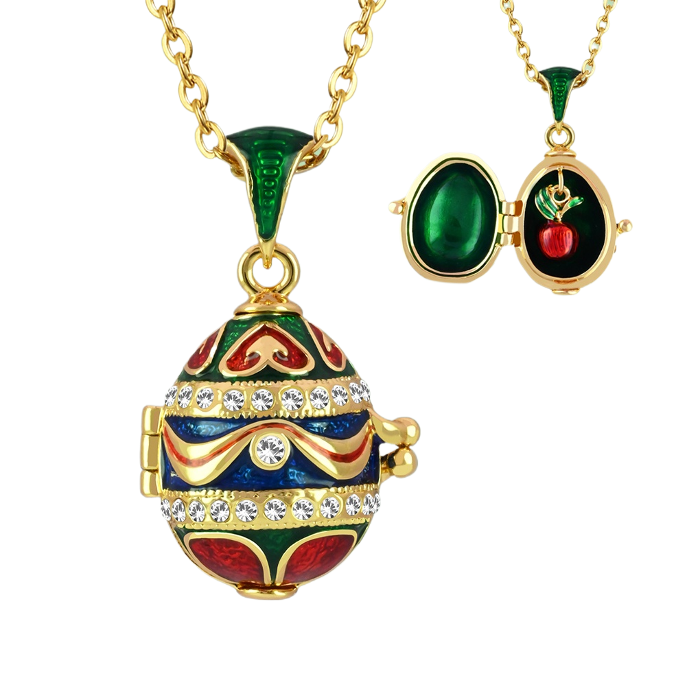 Necklaces & Pendants Christmas Easter themed egg-shaped apple pendant EL22-10