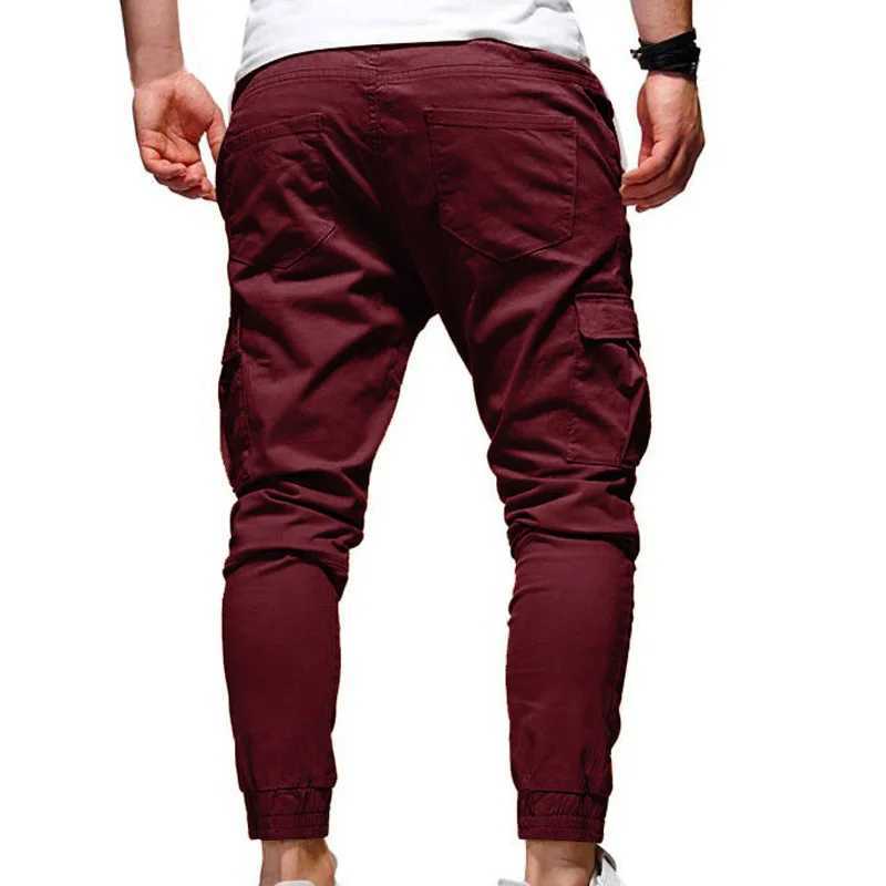 Mens Pants MultiPockets Joggers Men Sweatpants 2025 New Casual Solid Cargo Pants Men Oversize Streetwear Pants Men TrousersXJ250904