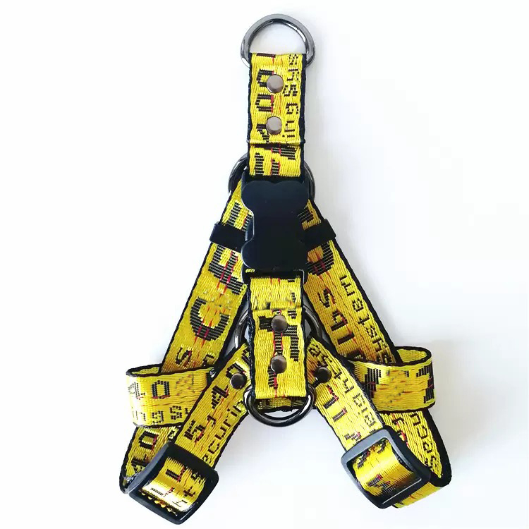 Designer Dog Collars Leashes Luxury Step-in Dog Harness Durable Nylon Leash for Small Medium Large Dogs Cat Golden French Bulldog Cool Fashion Pet Sup