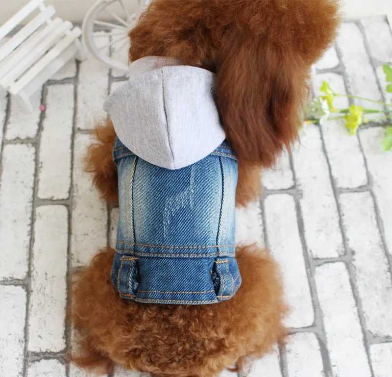 New Product 2020 Pet Hoodie et For Dog Jeans Spring Dog Clothes Fashion Denim Tshirt Puppy Dog Vest Cowboy Cat Coat 10E W250904