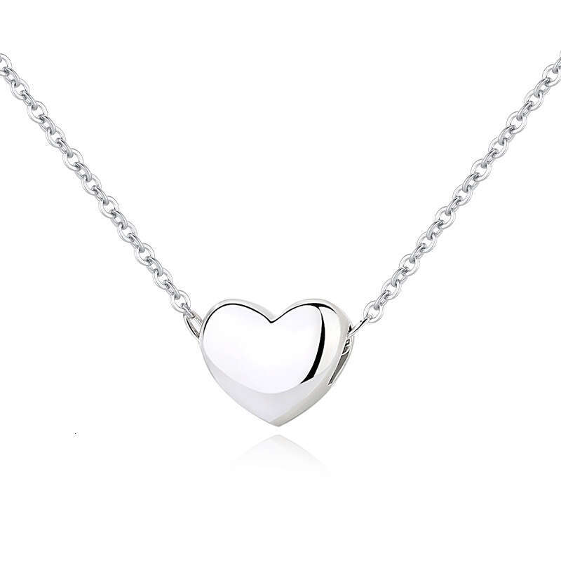 DHcollections Charming S925 Sterling Silver Small Red Heart Necklaces. These necklaces feature cute heart - shaped pendants, perfect for a simple and 