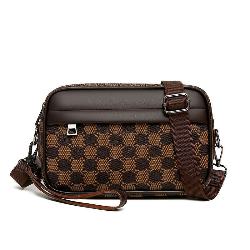 DHpet_wholesale Men's Multi-Pocket Messenger Bag - Lightweight Waterproof Shoulder Bag for Travel, Business Crossbody Phone Bag with 8" Tabl